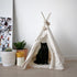 Minicamp Cat Teepee & Small Dog Tent In Ecru With Pompoms – Size S
